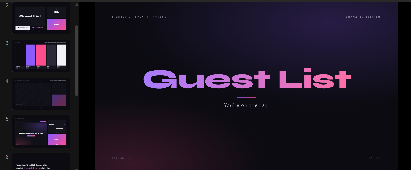 Brand guidelines showcase